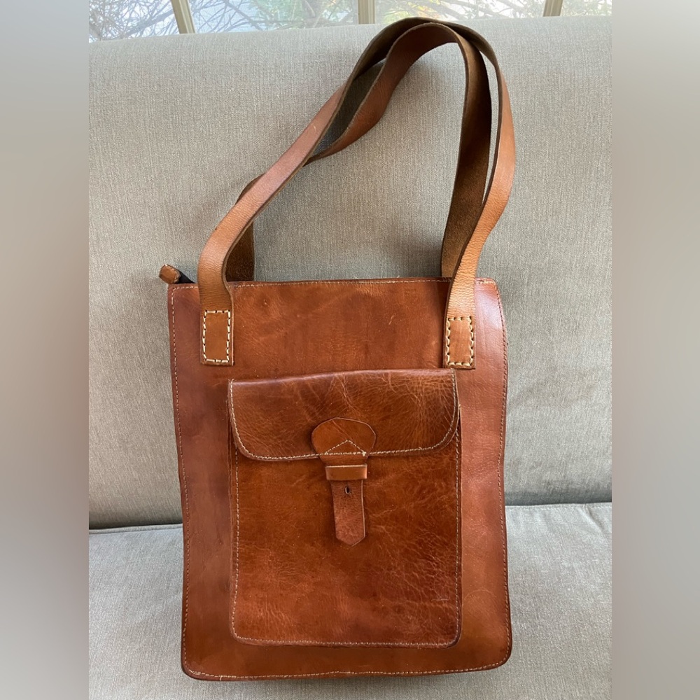 Vintage Leather Messenger Bag